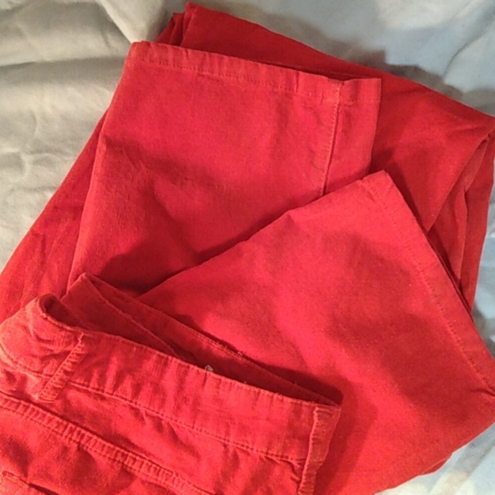 Crown & Ivy Red Corduroy Pants Size 14W
